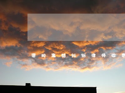 资阳离婚纠纷律师收费 资阳离婚纠纷律师收费