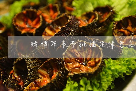 赌博罪不予批捕法律意见书 赌博罪不予批捕法律意见书
