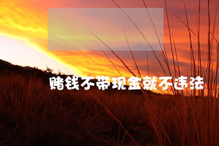 赌钱不带现金就不违法 赌钱不带现金就不违法
