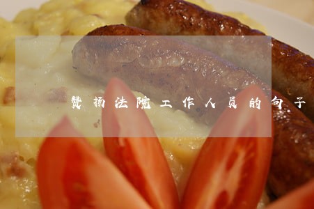 赞扬法院工作人员的句子