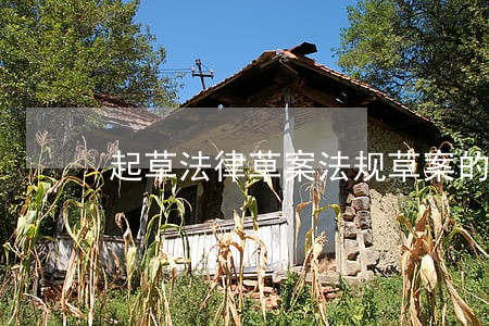 起草法律草案法规草案的方法 起草法律草案法规草案的方法