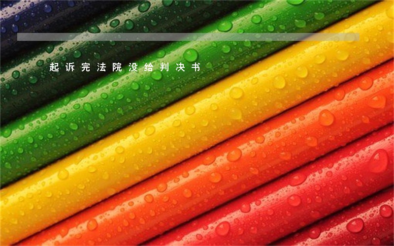 起诉完法院没给判决书
