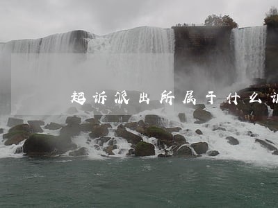 起诉派出所属于什么诉讼 起诉派出所属于什么诉讼