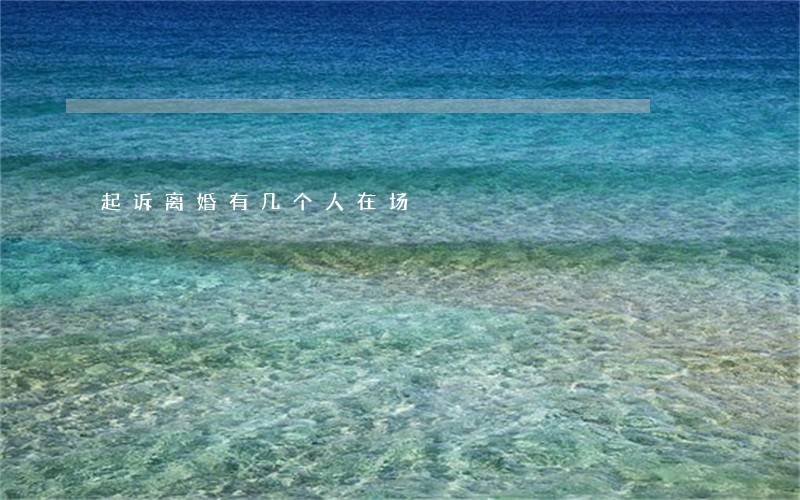 起诉离婚有几个人在场 起诉离婚有几个人在场
