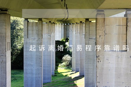 起诉离婚简易程序靠谱吗 起诉离婚简易程序靠谱吗