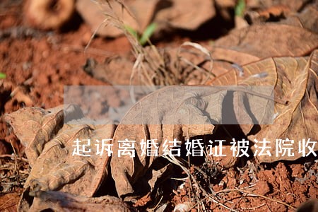 起诉离婚结婚证被法院收回 起诉离婚结婚证被法院收回