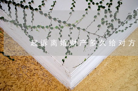起诉离婚财产多久给对方 起诉离婚财产多久给对方