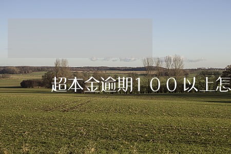 超本金逾期100以上怎么还 超本金逾期100以上怎么还