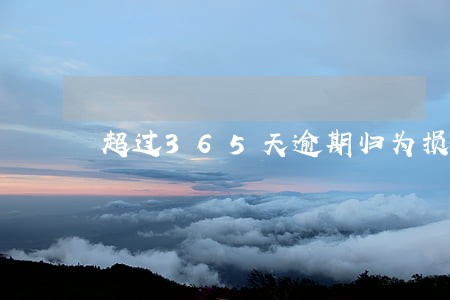 超过365天逾期归为损失类