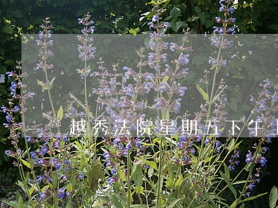 越秀法院星期五下午上班 越秀法院星期五下午上班