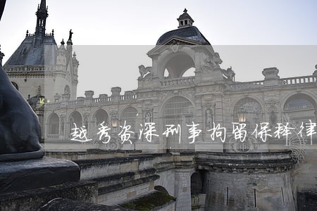 越秀资深刑事拘留保释律师 越秀资深刑事拘留保释律师