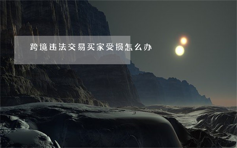 跨境违法交易买家受损怎么办
