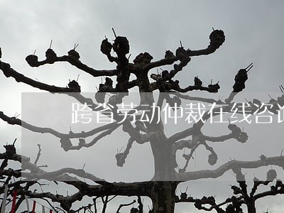 跨省劳动仲裁在线咨询 跨省劳动仲裁在线咨询