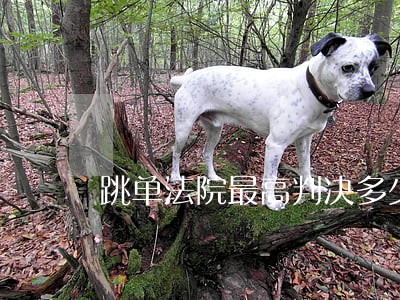 跳单法院最高判决多少钱 跳单法院最高判决多少钱
