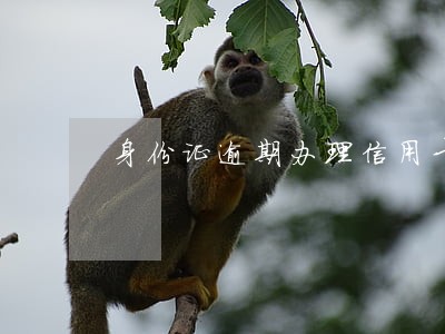 身份证逾期办理信用卡吗 身份证逾期办理信用卡吗