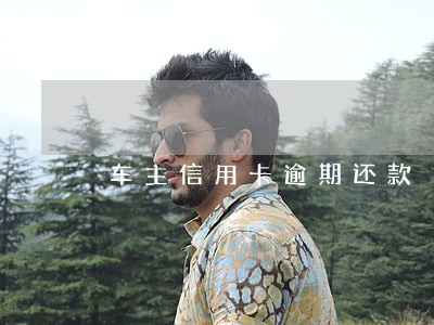 车主信用卡逾期还款 车主信用卡逾期还款