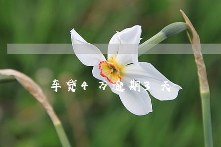 车贷4万逾期3天 车贷4万逾期3天