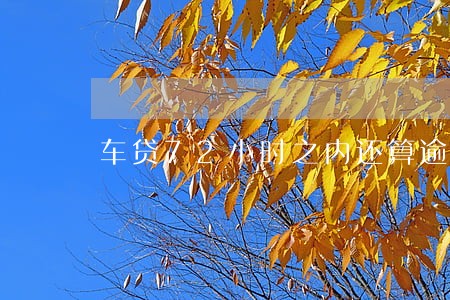 车贷72小时之内还算逾期吗 车贷72小时之内还算逾期吗