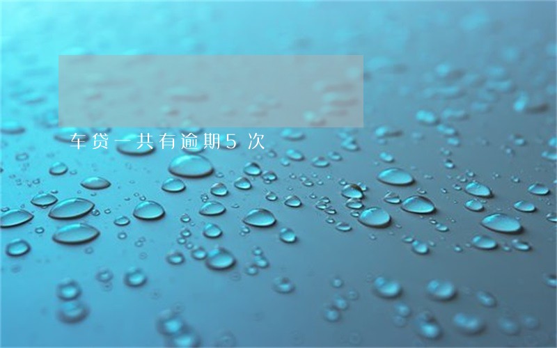 车贷一共有逾期5次 车贷一共有逾期5次