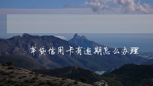 车贷信用卡有逾期怎么办理 车贷信用卡有逾期怎么办理
