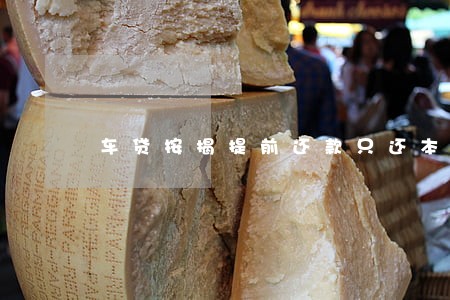 车贷按揭提前还款只还本金 车贷按揭提前还款只还本金