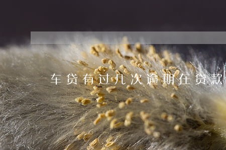 车贷有过几次逾期在贷款买房 车贷有过几次逾期在贷款买房