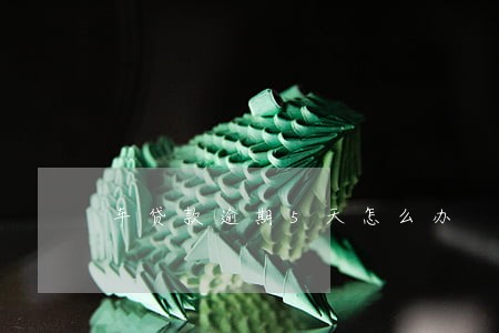 车贷款逾期5天怎么办 车贷款逾期5天怎么办