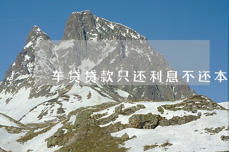 车贷贷款只还利息不还本金 车贷贷款只还利息不还本金