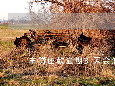 车贷还款逾期3天会怎样 车贷还款逾期3天会怎样