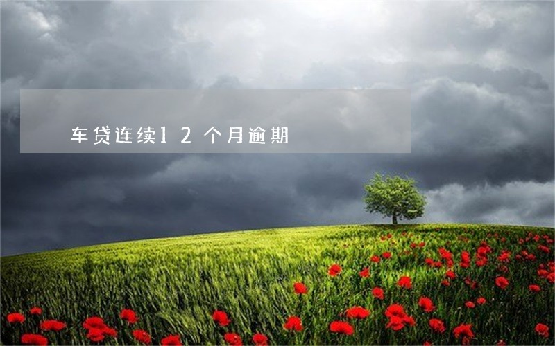 车贷连续12个月逾期 车贷连续12个月逾期