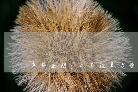车贷逾期10天被暴力催收 车贷逾期10天被暴力催收