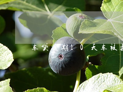 车贷逾期10天车被扣了合法吗 车贷逾期10天车被扣了合法吗