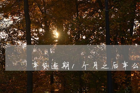 车贷逾期1个月之后车么
