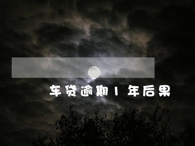 车贷逾期1年后果 车贷逾期1年后果