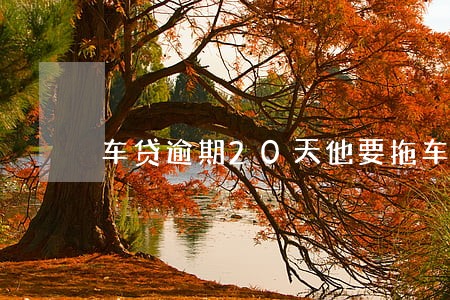 车贷逾期20天他要拖车合理吗 车贷逾期20天他要拖车合理吗