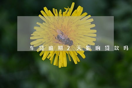 车贷逾期2天影响贷款吗 车贷逾期2天影响贷款吗