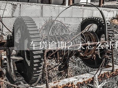 车贷逾期2天怎么补救 车贷逾期2天怎么补救