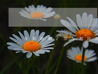车贷逾期2次车被拉去了怎么办 车贷逾期2次车被拉去了怎么办