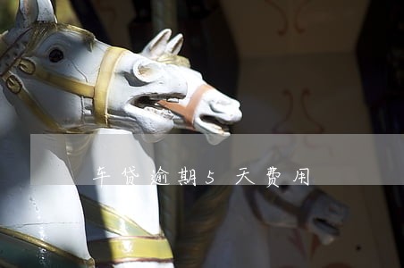 车贷逾期5天费用 车贷逾期5天费用