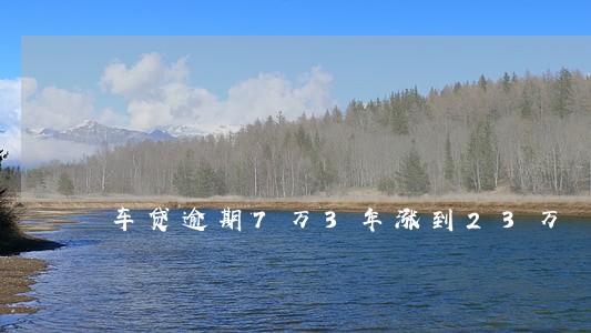 车贷逾期7万3年涨到23万 车贷逾期7万3年涨到23万