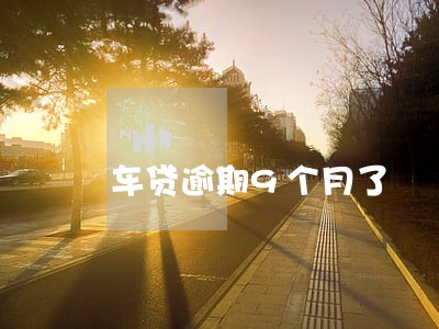 车贷逾期9个月了 车贷逾期9个月了