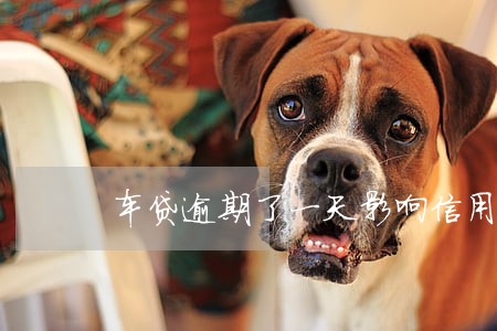 车贷逾期了一天影响信用吗 车贷逾期了一天影响信用吗