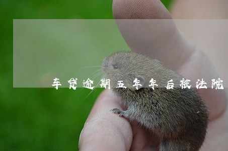 车贷逾期五年年后被法院传票 车贷逾期五年年后被法院传票