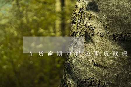车贷逾期可以按揭贷款吗 车贷逾期可以按揭贷款吗