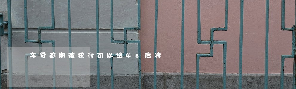 车贷逾期被执行可以给4s店嘛