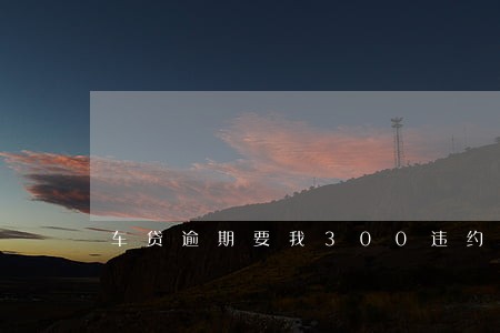 车贷逾期要我300违约金