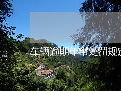 车辆逾期年审处罚规定6 车辆逾期年审处罚规定6