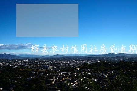 辉县农村信用社房贷逾期一个月 辉县农村信用社房贷逾期一个月