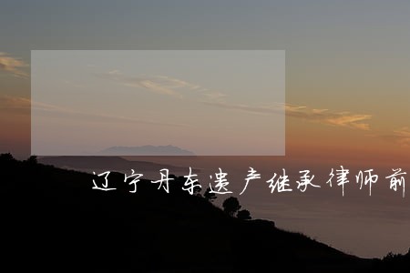 辽宁丹东遗产继承律师前十 辽宁丹东遗产继承律师前十