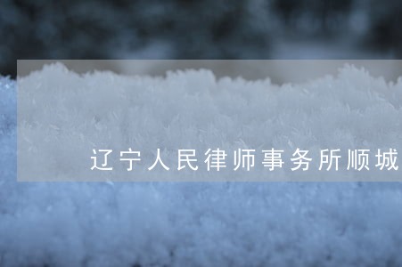 辽宁人民律师事务所顺城 辽宁人民律师事务所顺城